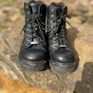 Harley Davidson Motorcycle Women's Black Boots Like New